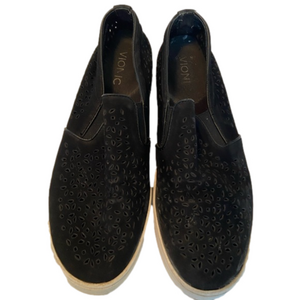 VIONIC Comfort Sneaker Womens Black Suede  Sz 9.5 KANI Fashion Shoes